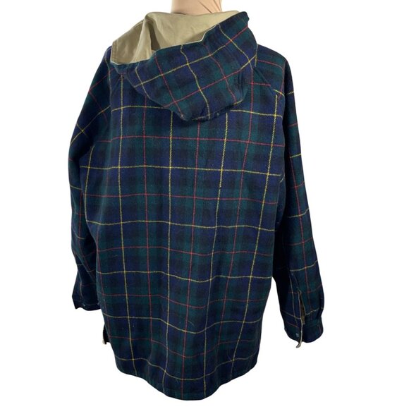 Unbranded Men's Field Jacket Reversible Flannel Hood Size READ XL Extra Large - Picture 5 of 12